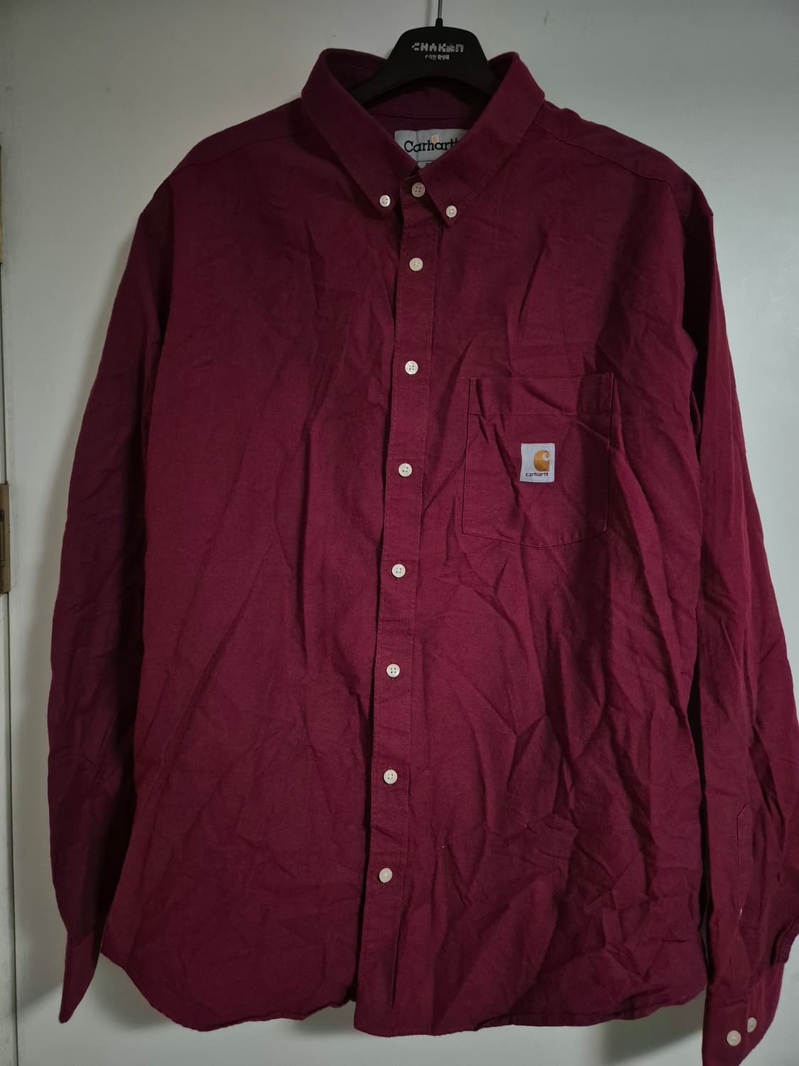 칼하트 셔츠 버건디 XXL 상품이미지1