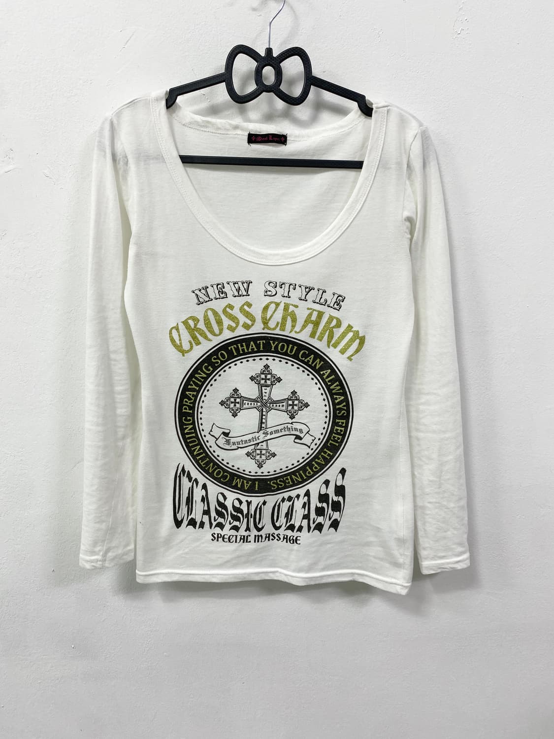 펑크 십자가 고딕 골드 레터링 롱슬리브 상품이미지5