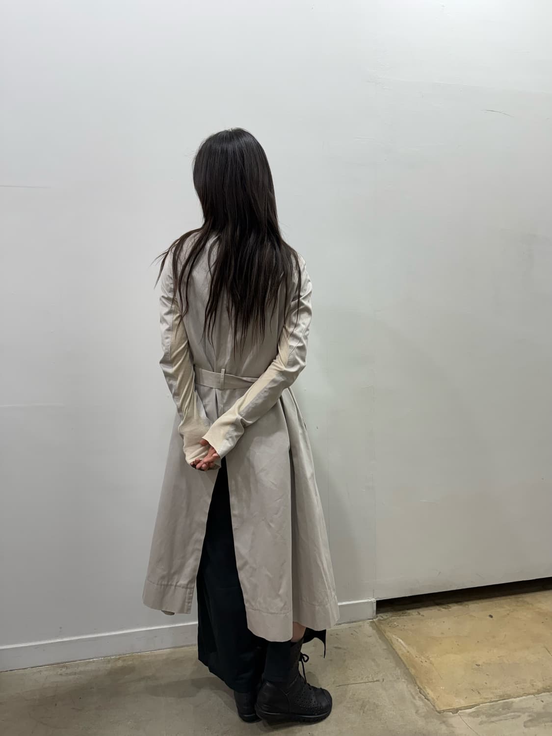 릭 오웬스 실크 오픈 트렌치 롱 코트 상품이미지7