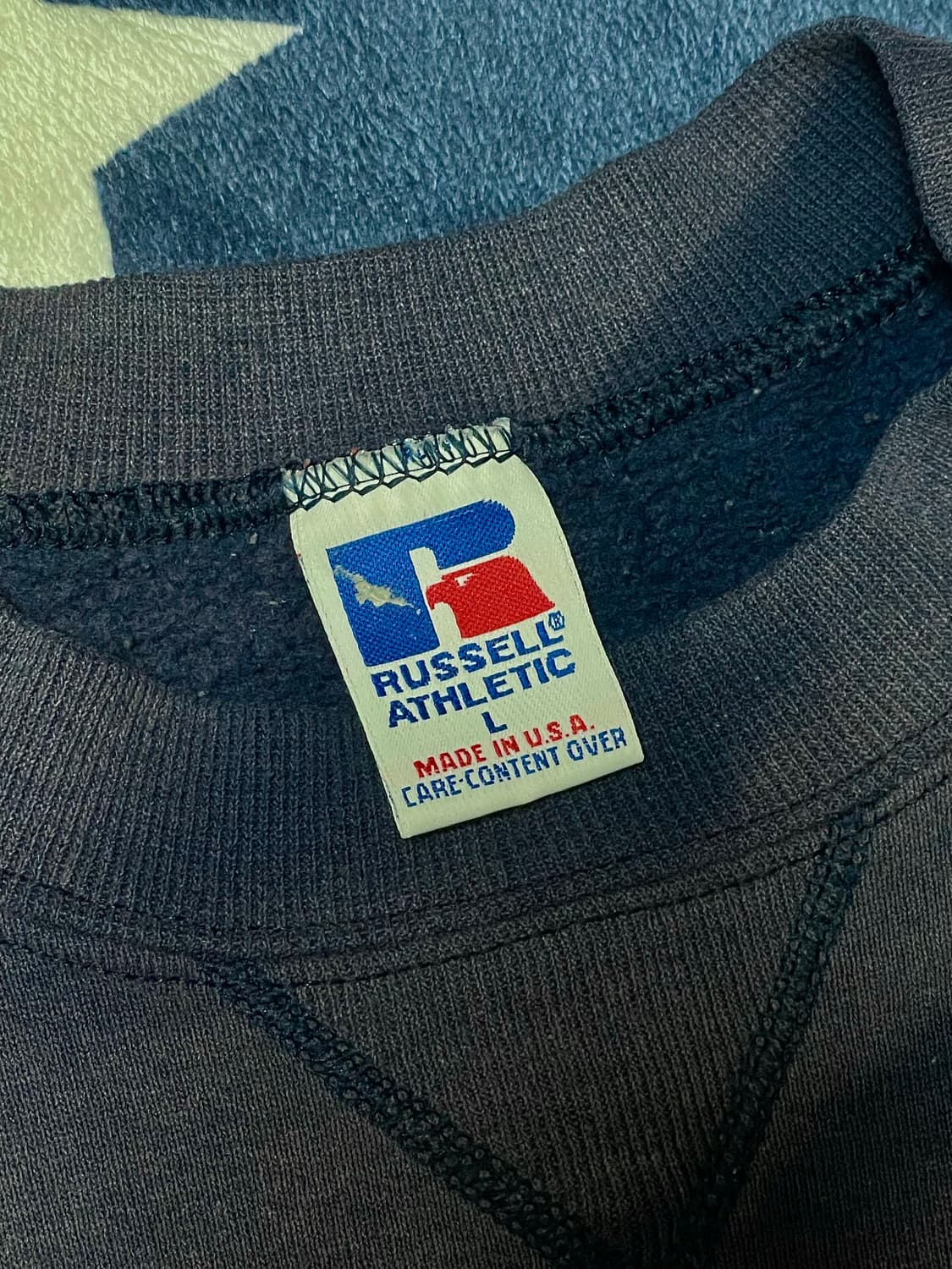 90s 러셀 하드 선페이딩 스웻셔츠 L 상품이미지3