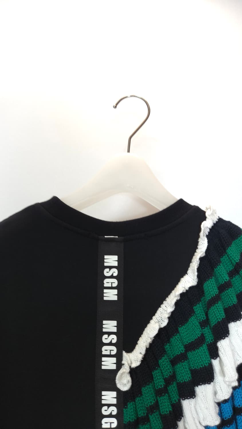 MSGM 엠에스지엠 프릴 니트 블랙 긴팔 티셔츠 44~66 상품이미지8