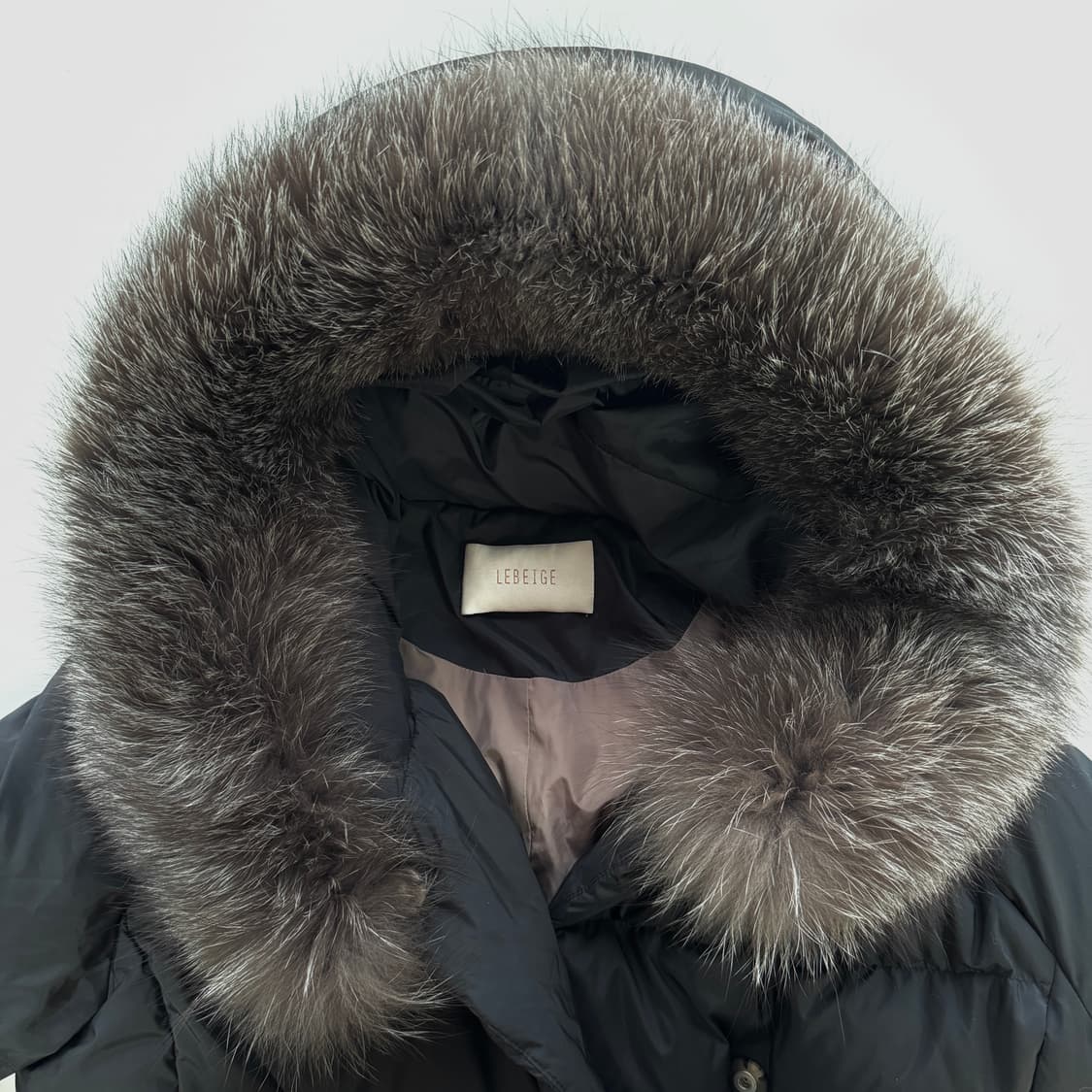 르베이지 폭스 퍼 구스 롱 패딩 상품이미지4