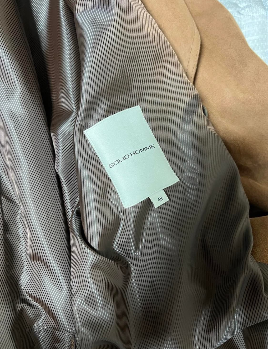 솔리드옴므 고트스킨 스웨이드 트렌치 코트 상품이미지4