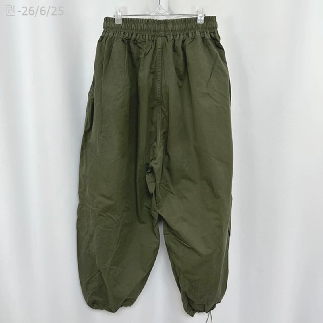 보세 남자 밴딩 통넓은 바지 카키 FREE 상품이미지5