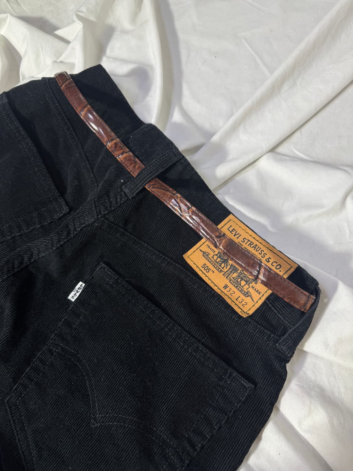 빈티지 크로커다일 에나멜 벨트 상품이미지2