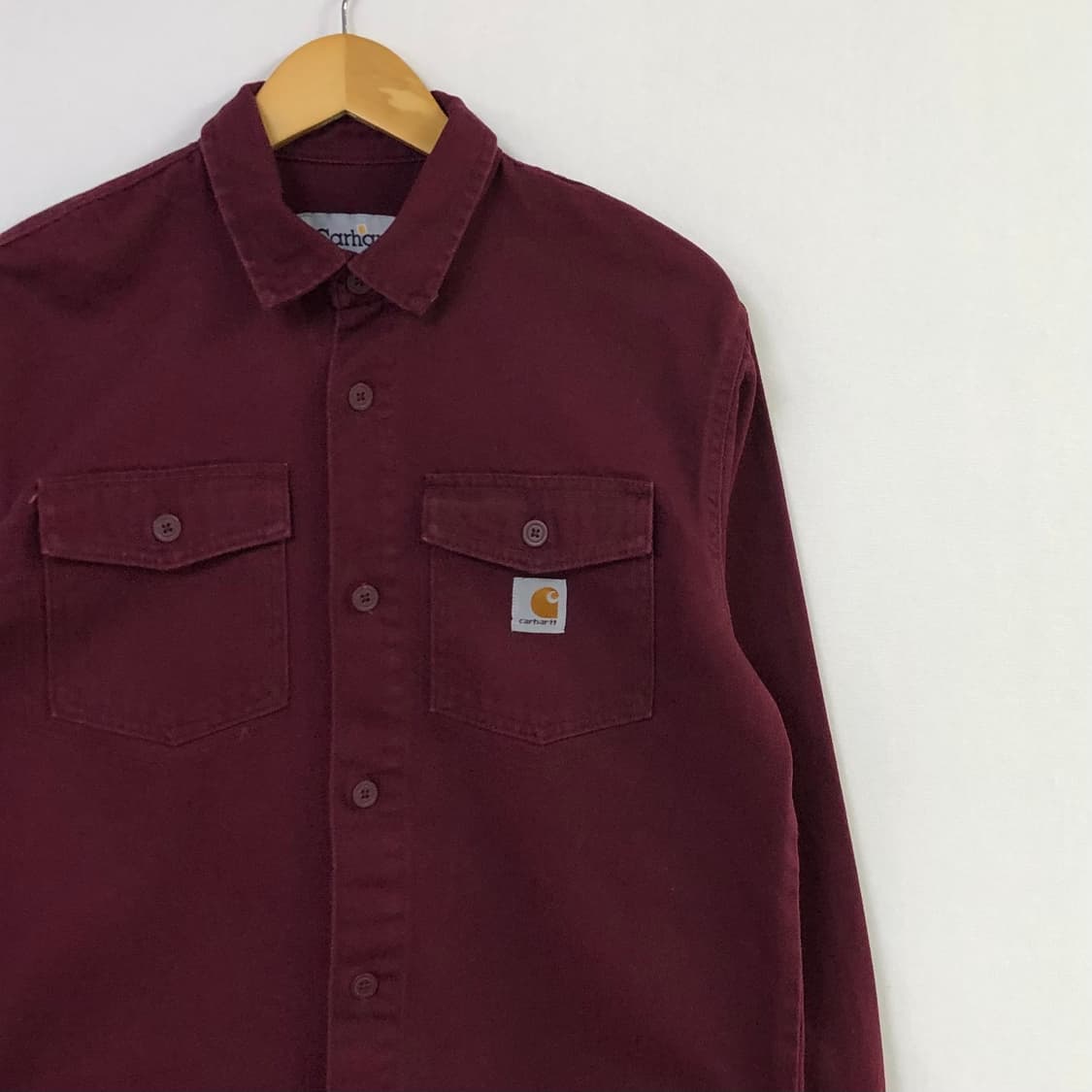 100 칼하트 버건디 헤비워크 셔츠 상품이미지1
