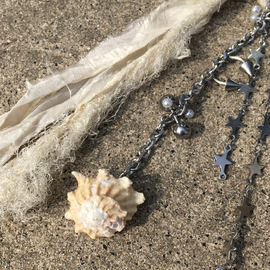 shellfish &  silver Keyring (handmade) 상품이미지5