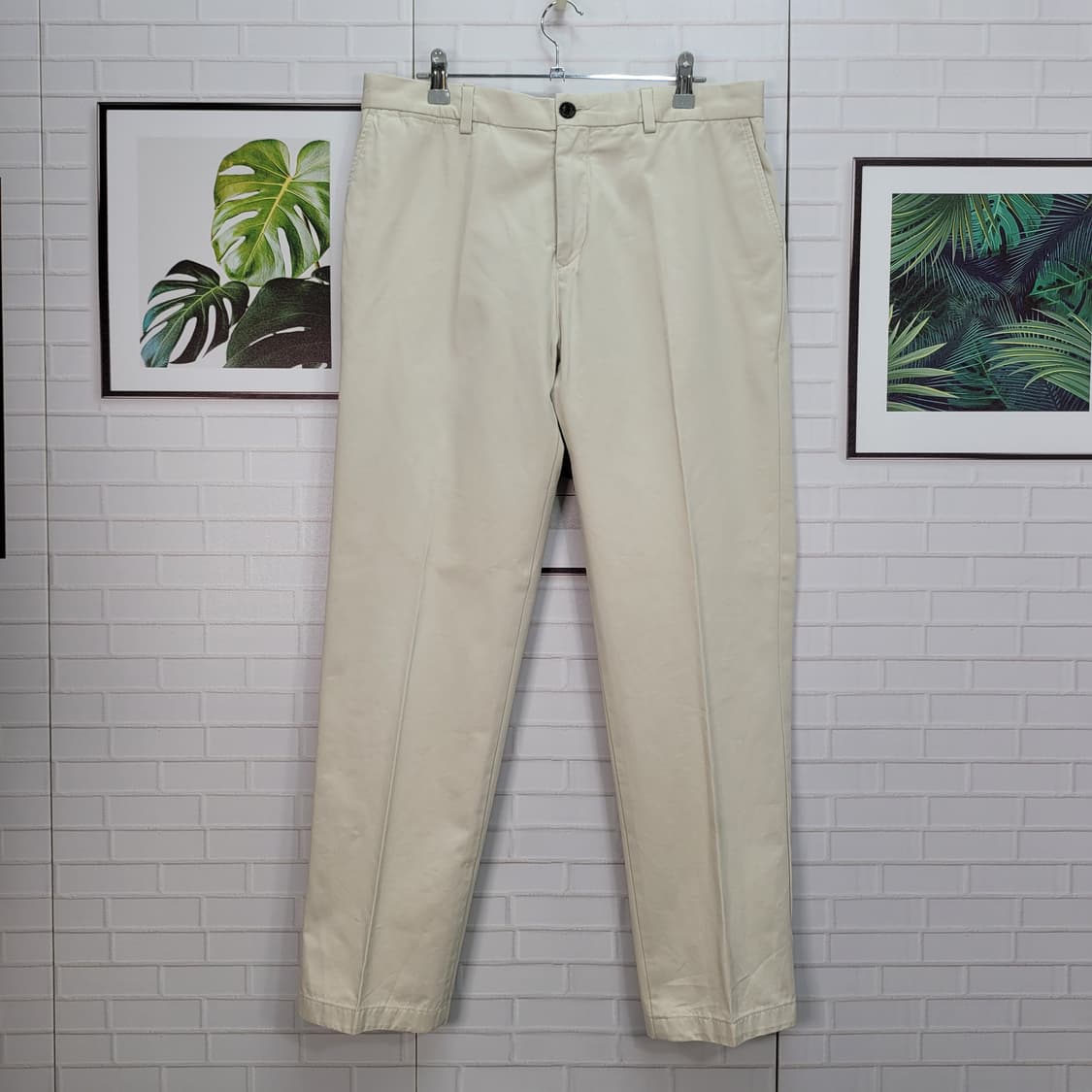 버버리 런던 자수 로고 코튼 팬츠 바지 32인치 상품이미지1