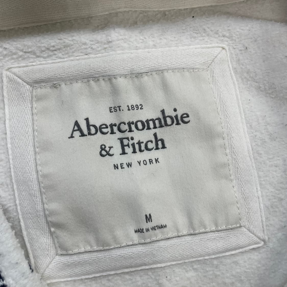 아베크롬비 아치 로고 후드집업 화이트 상품이미지3