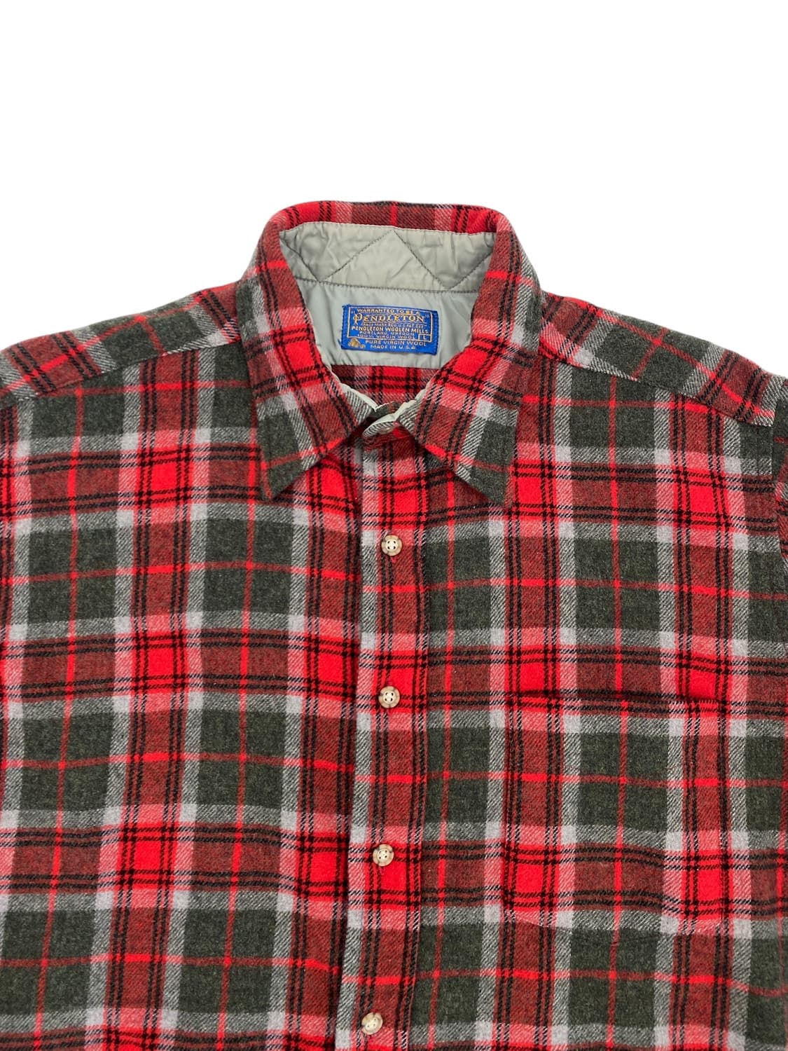 70's 펜들턴 버진 울 플란넬 체크 셔츠 상품이미지3