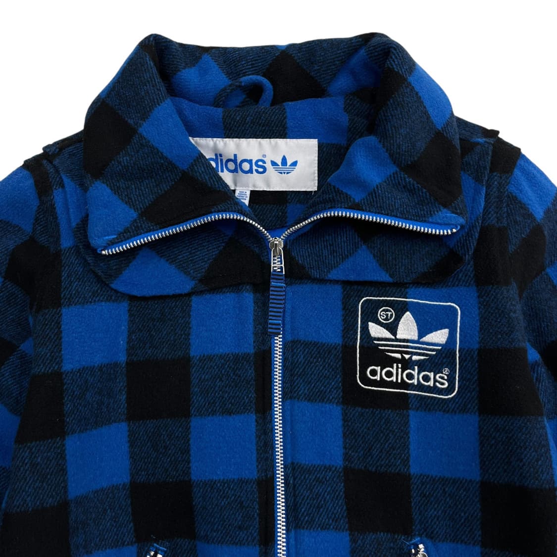 아디다스 블루 타탄체크 울 자켓 95 상품이미지6