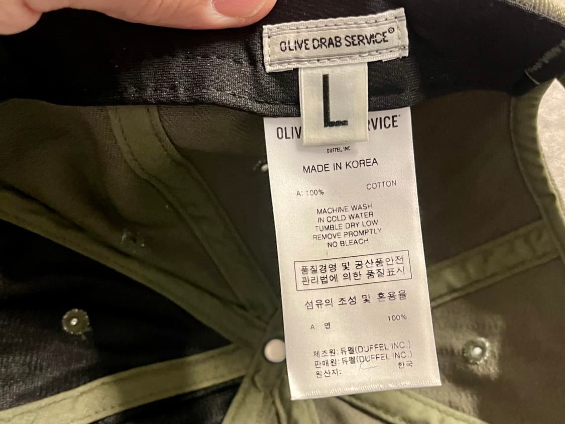 올리브드랩서비스 볼캡 카키 L  상품이미지7