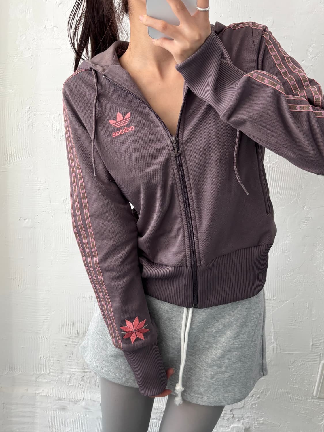 Adidas 아디다스 퍼플 페루 후드 트랙탑 상품이미지6