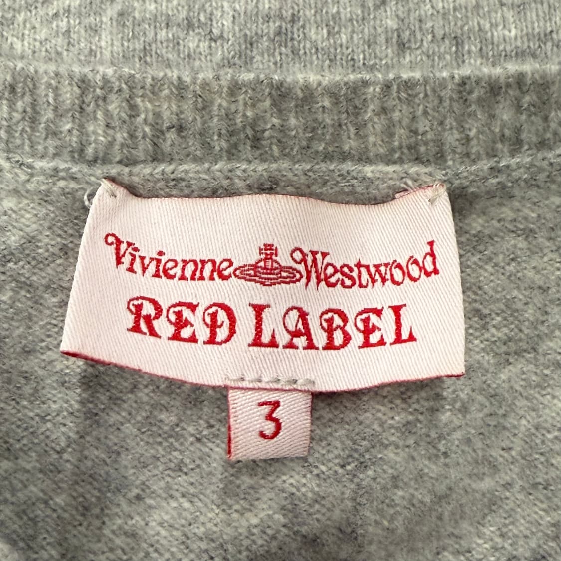 비비안웨스트우드 그레이 레드 라벨 가디건 상품이미지5