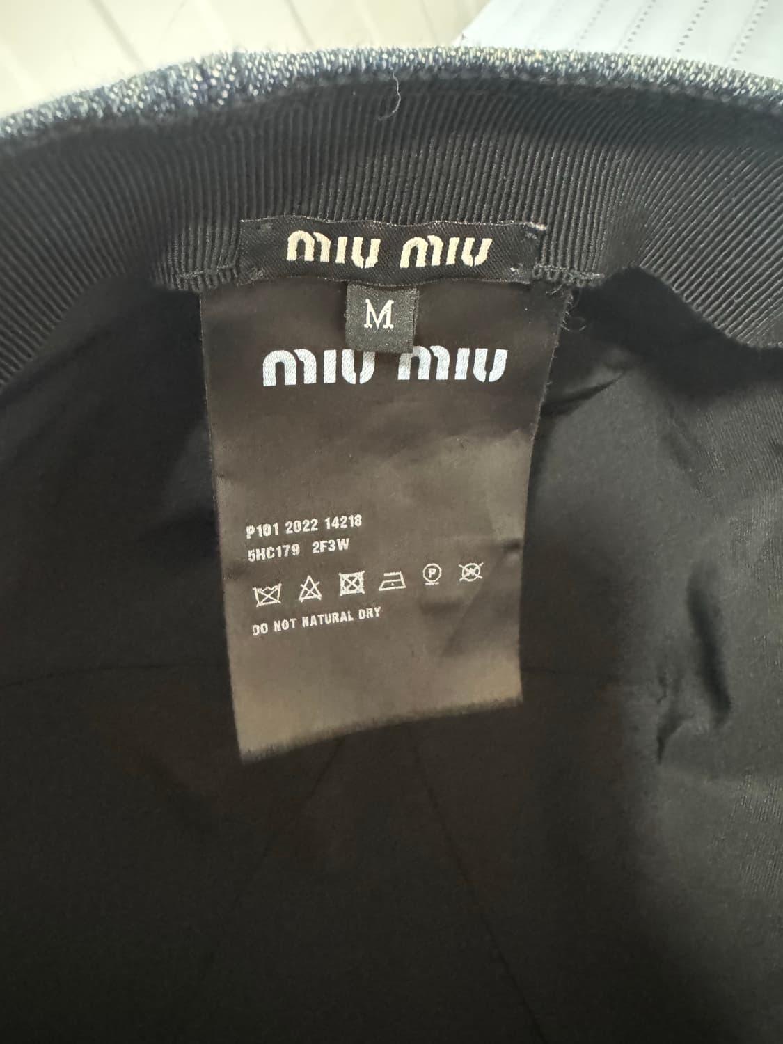 미우미우 데님 베이스볼 캡 M 상품이미지3