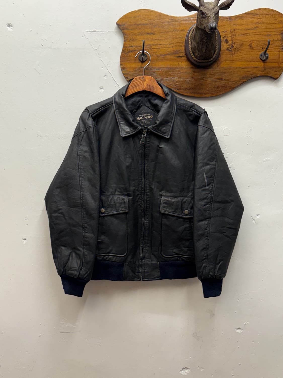 MAC HOPE Leather G-1 Flight Jacket 상품이미지1