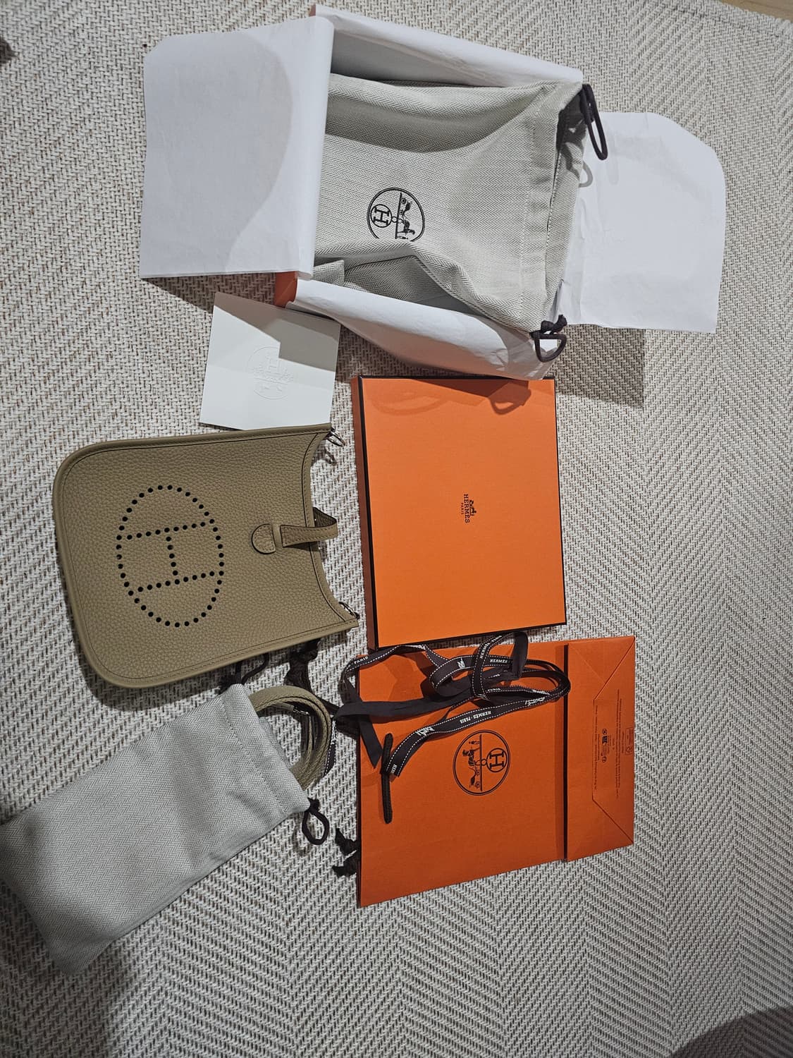 에르메스 미니 에블린 뿌시에르 박스채 새제품 k각인 상품이미지1