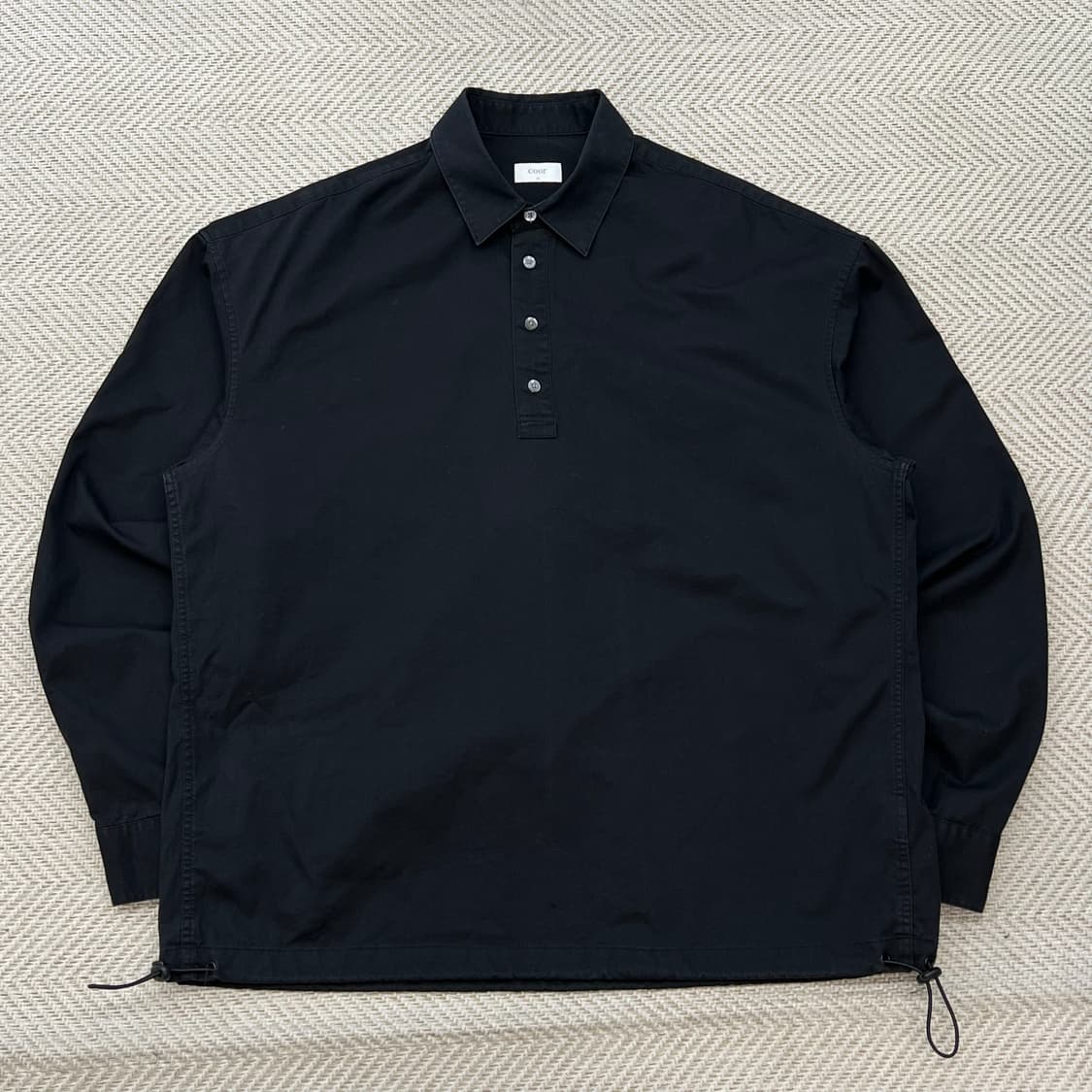 쿠어 하프 버튼 스트링 셔츠 r3568 상품이미지1