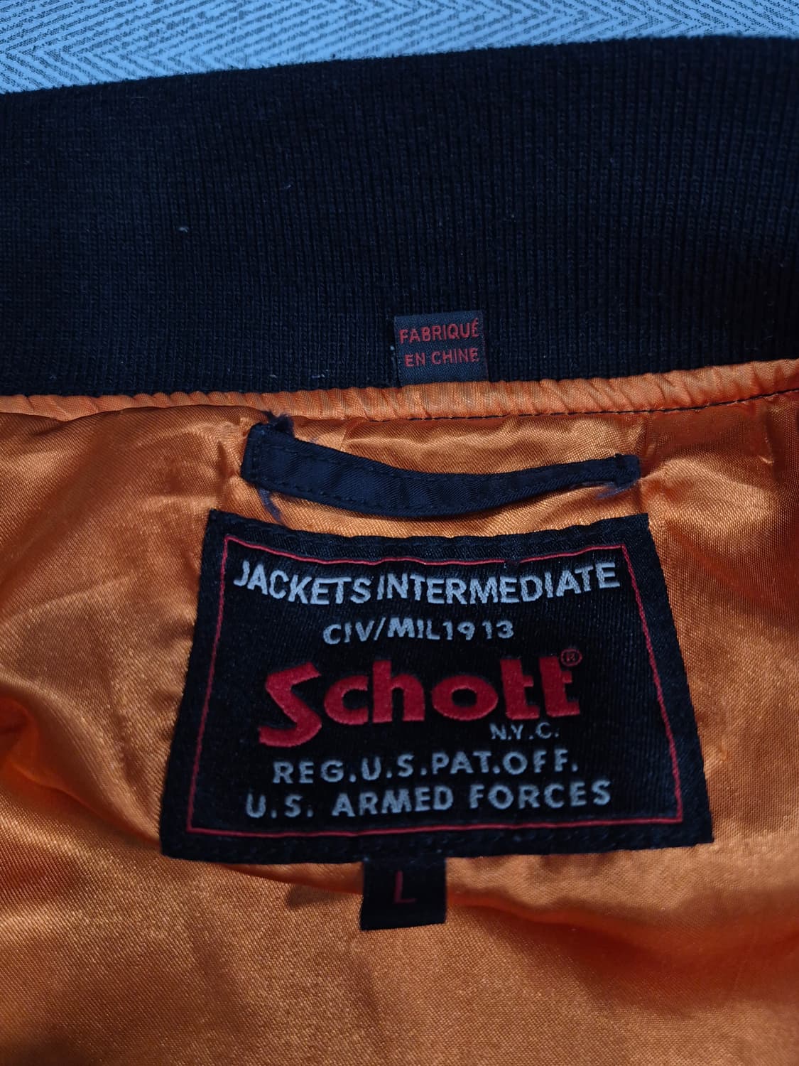 SCHOTT APACHE MA-1  항공자켓 붐버자켓 남성 100사이즈 상품이미지6