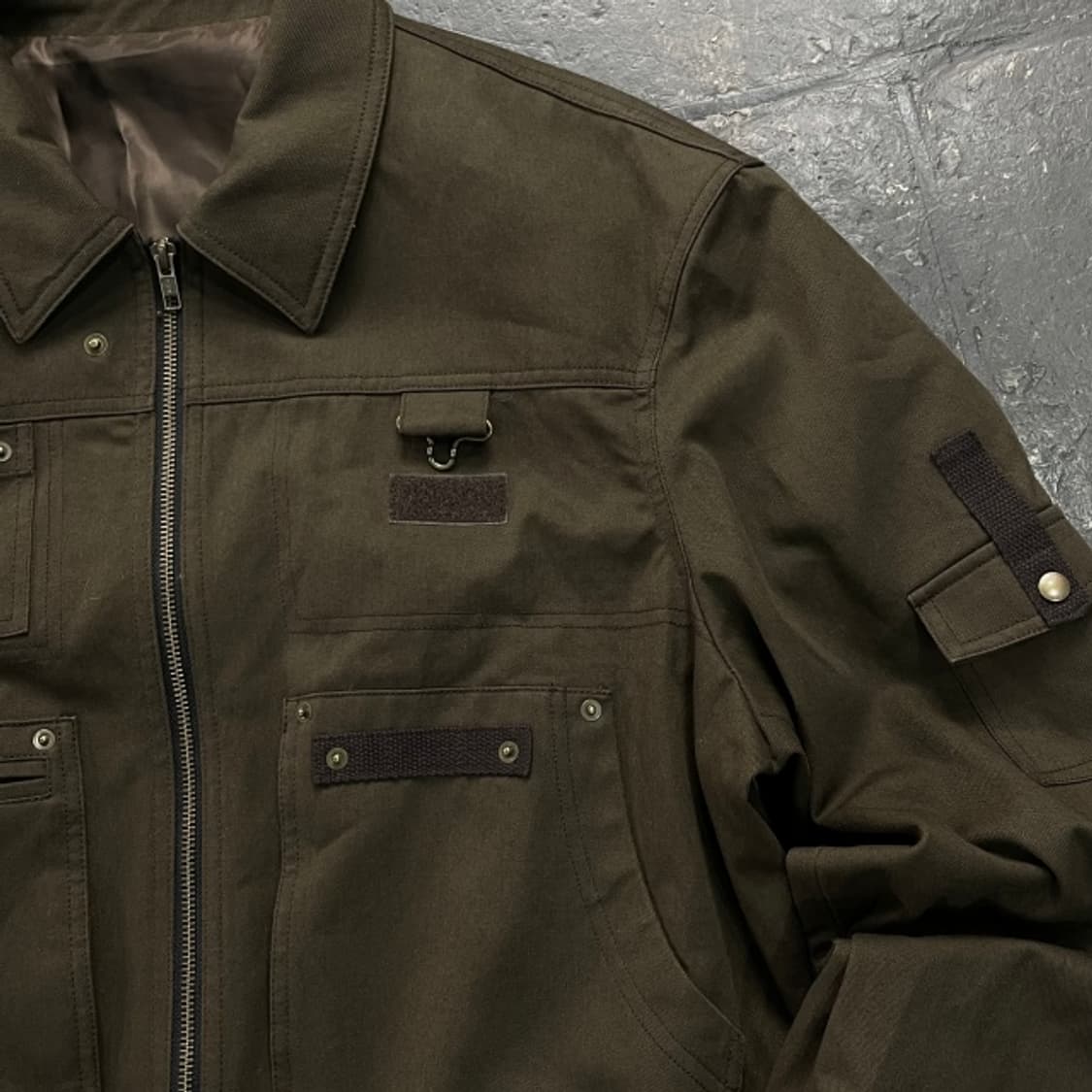 100 엘무드 워크 포켓 치노 블루종 자켓  상품이미지2