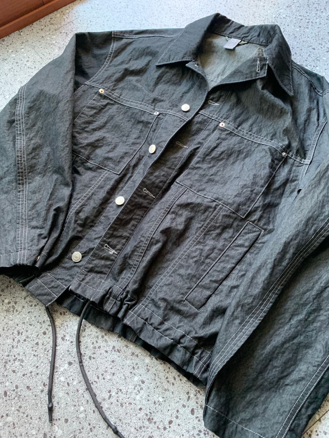 22ss 언어펙티드 트러커 자켓 블랙 M 상품이미지2