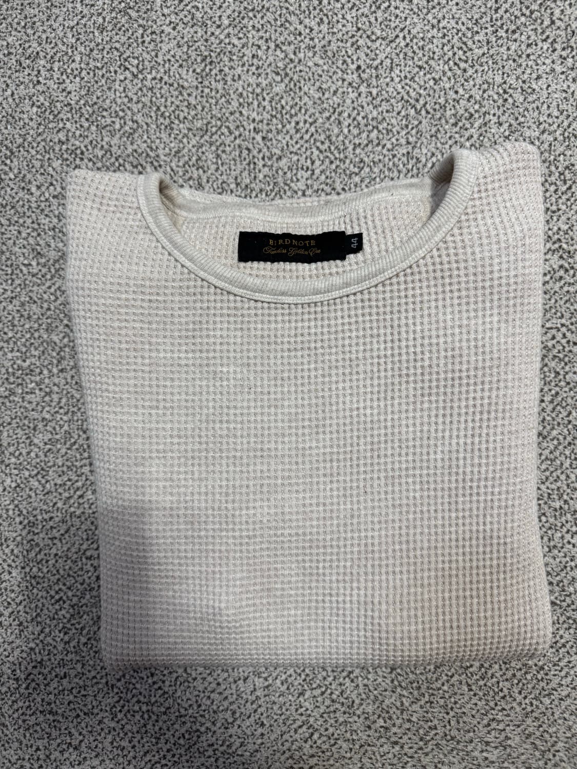 (홍태준)버드노트 와플 크루넥 니트 상품이미지2