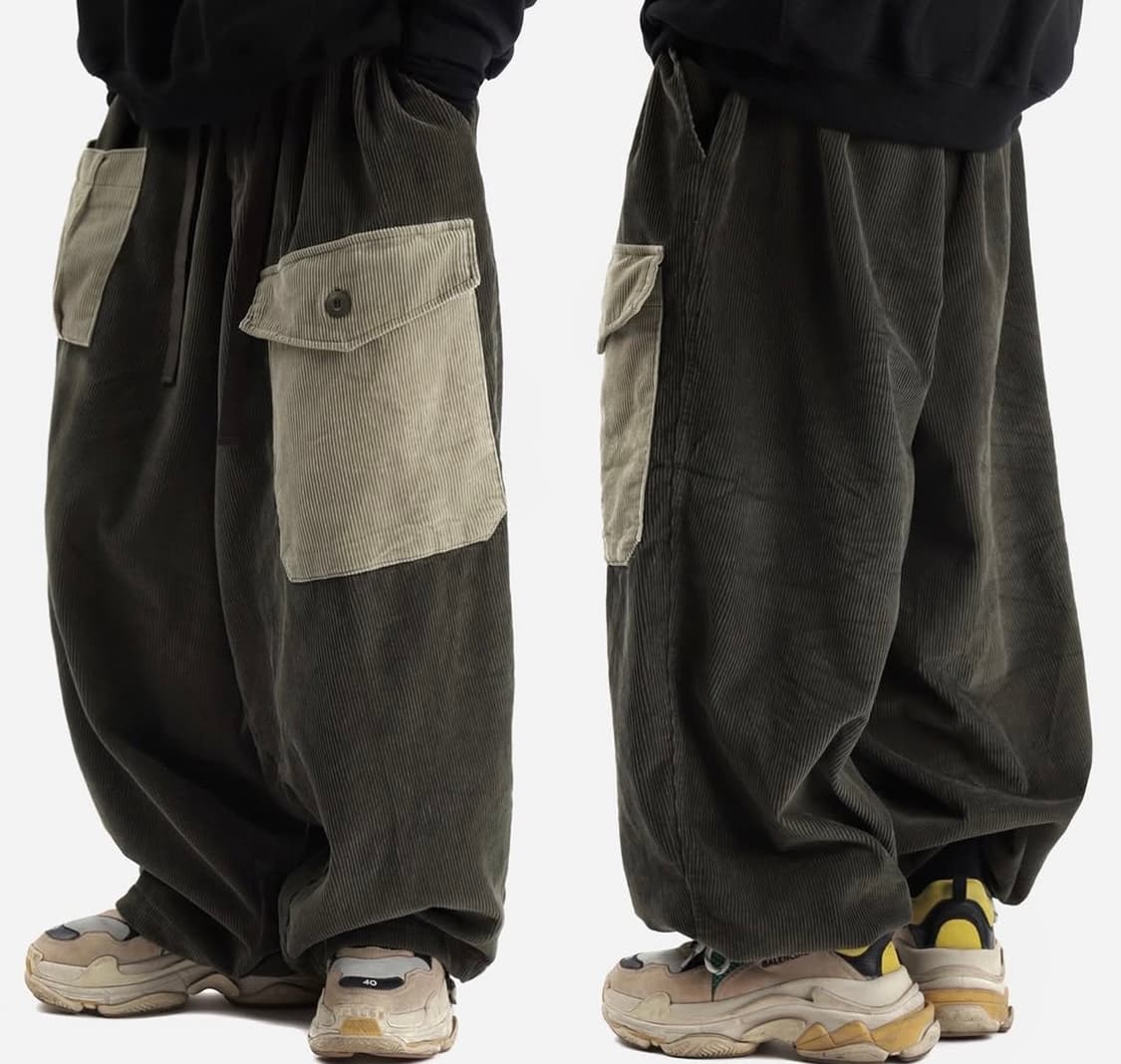 이데아스 코듀로이 카고 팬츠 (카키) 상품이미지1