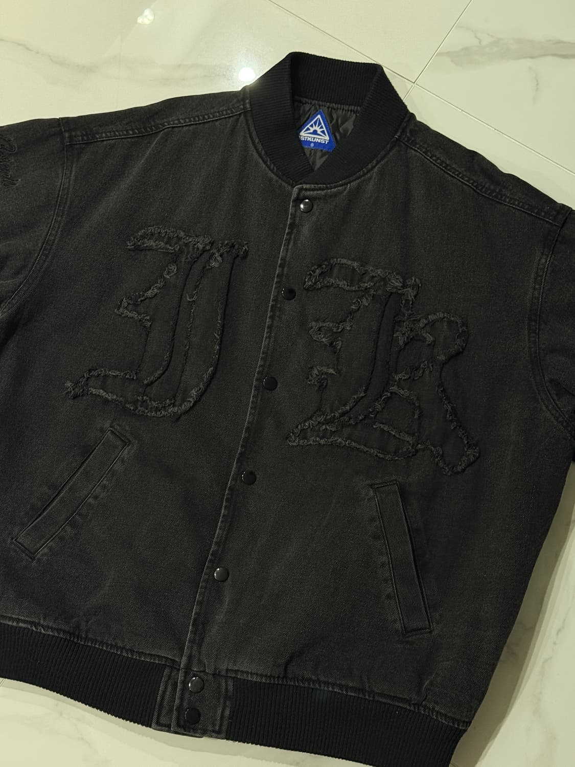 이스트쿤스트 데님 바시티 자켓 블랙 S 상품이미지8