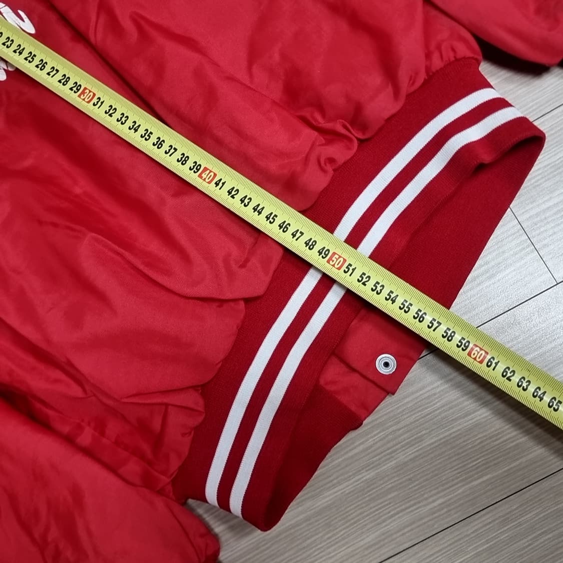 90susa생산 Loeks Theatres 빨간색 야구 점퍼(90) 상품이미지7