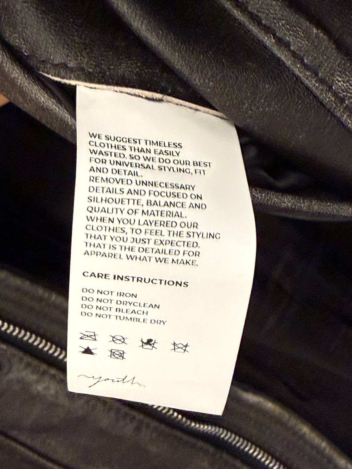 유스 하이넥 레더 하프코트 26ss s사이즈 팝니다! 상품이미지6