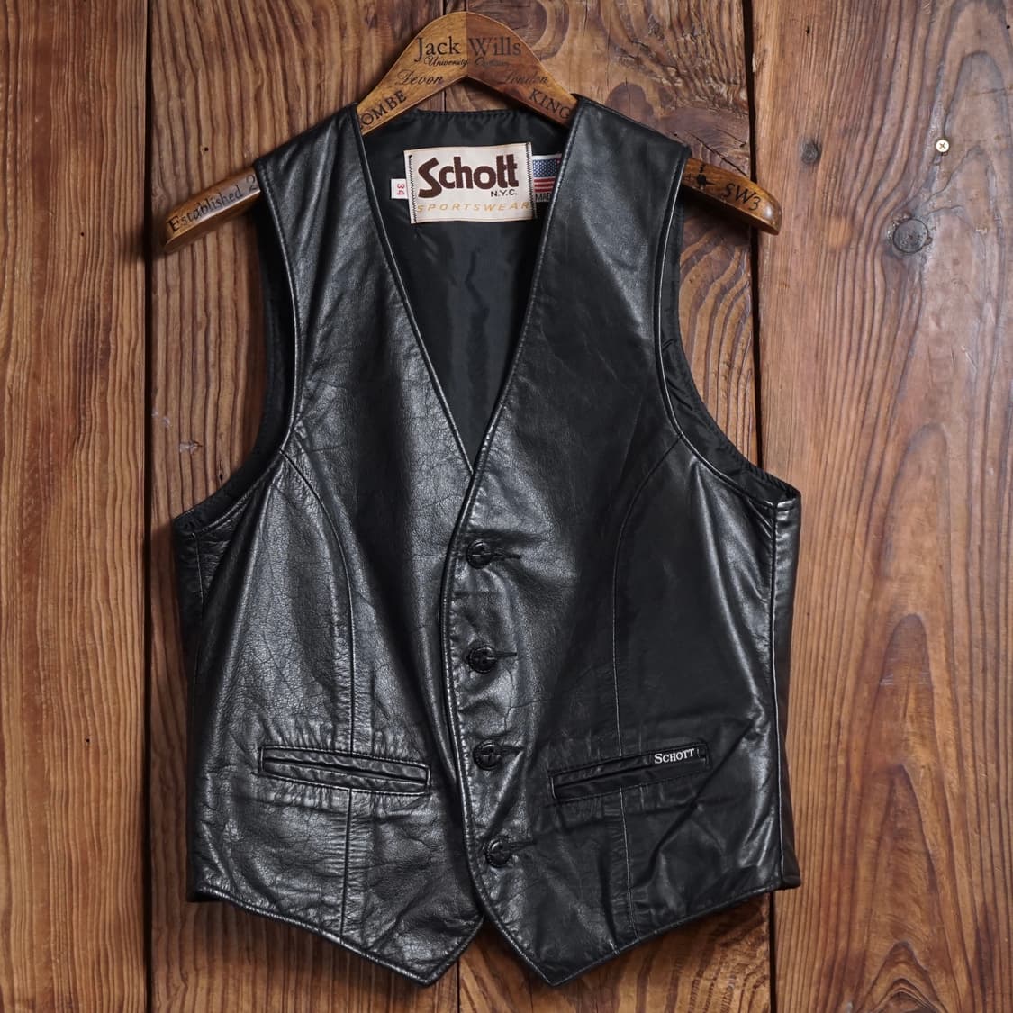 쇼트 USA Sportswear 레더 베스트 상품이미지1