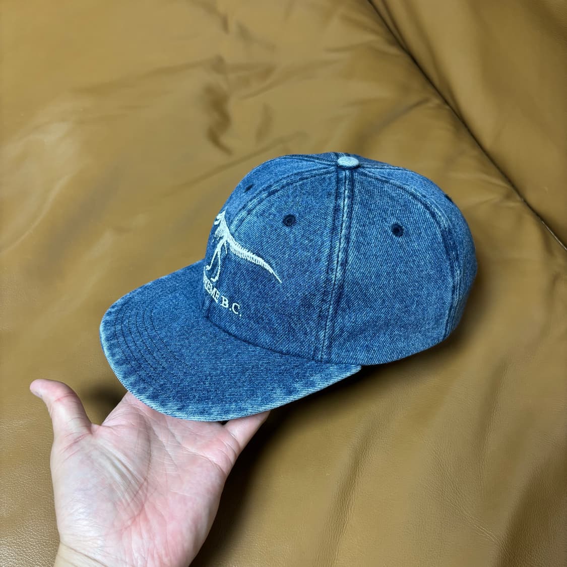 Supreme 슈프림 쥬라기 워시드 데님 6패널 볼캡 모자 (Denim) 상품이미지4