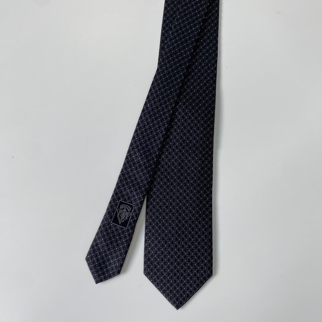 구찌(GUCCI) GG모노그램 명품 정품 블랙넥타이 7.8cm 상품이미지2