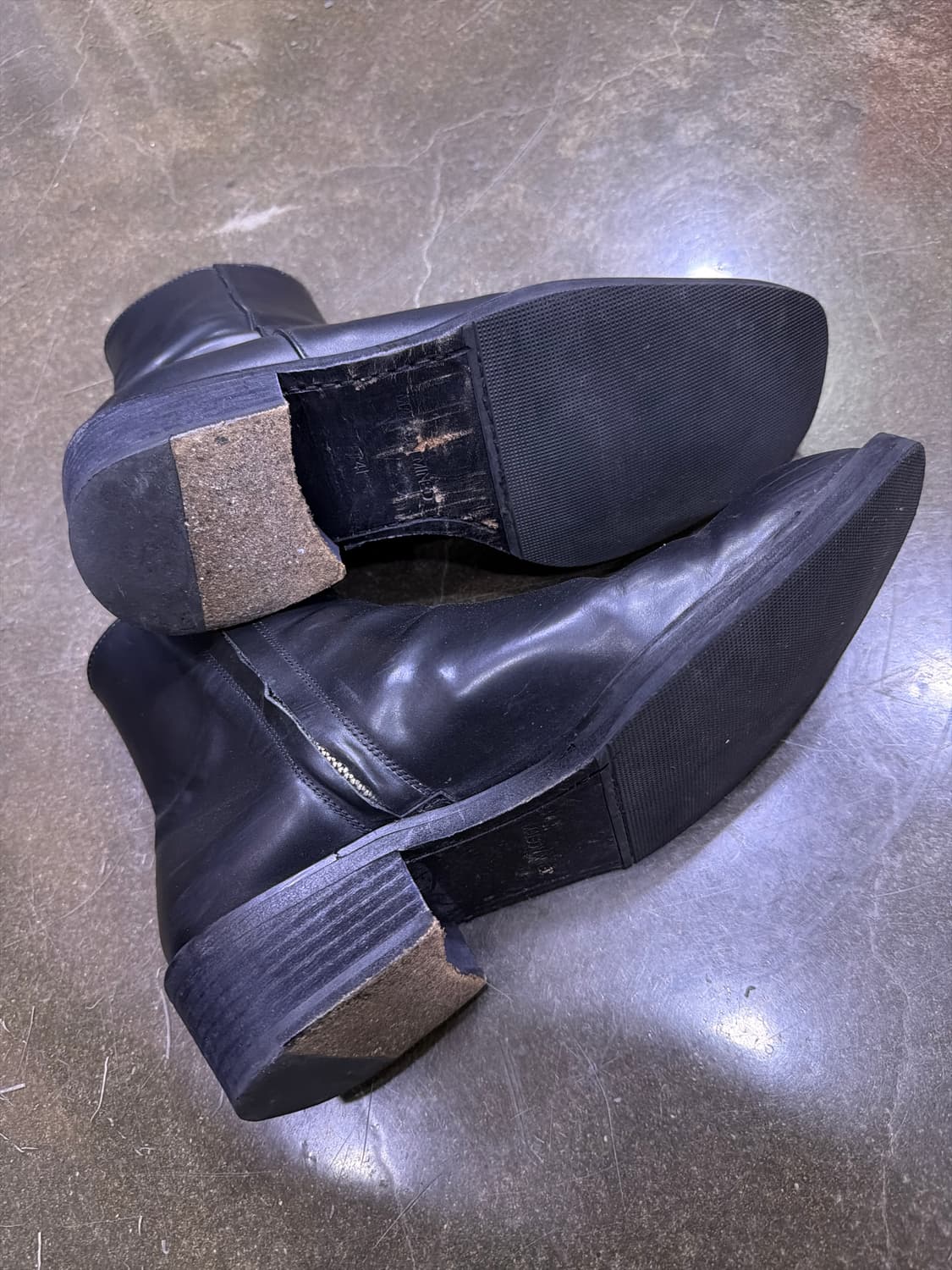 메종미네드 스퀘어토 지퍼 부츠 블랙 260 상품이미지7