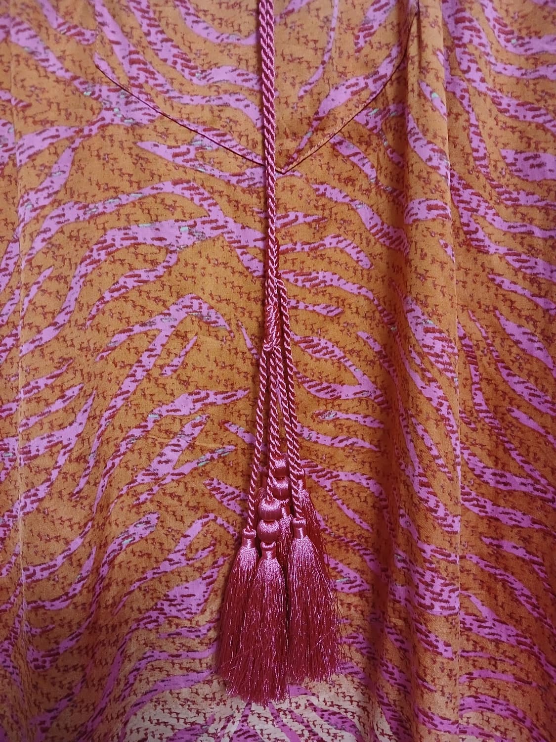 히피 에스닉 수술 실키 블라우스 상품이미지2