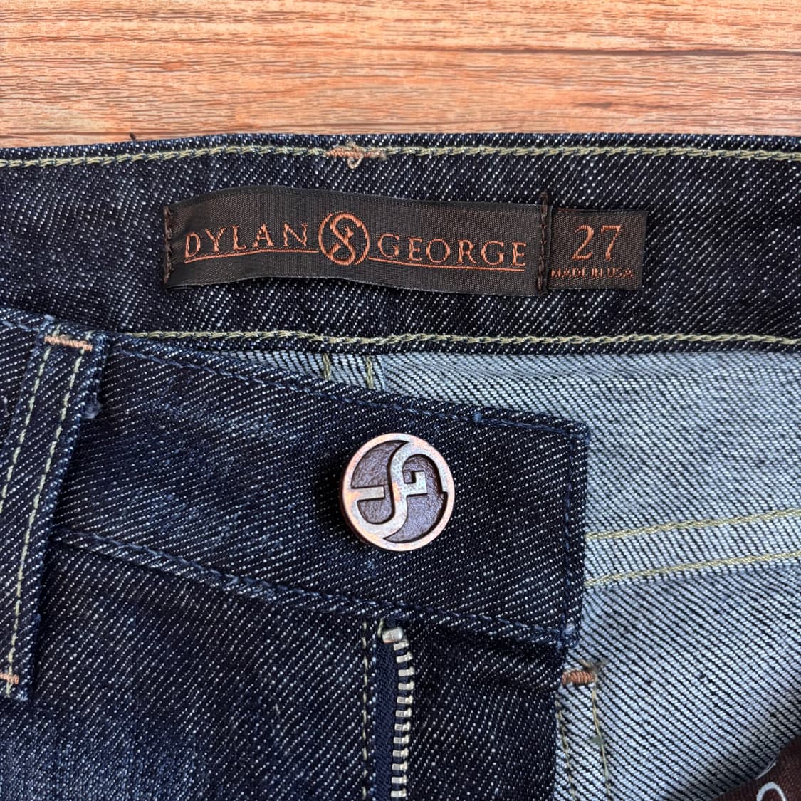 딜런 죠지 USA 데님 청바지 27 진청 미국 수입 정품 새제품급 상품이미지5