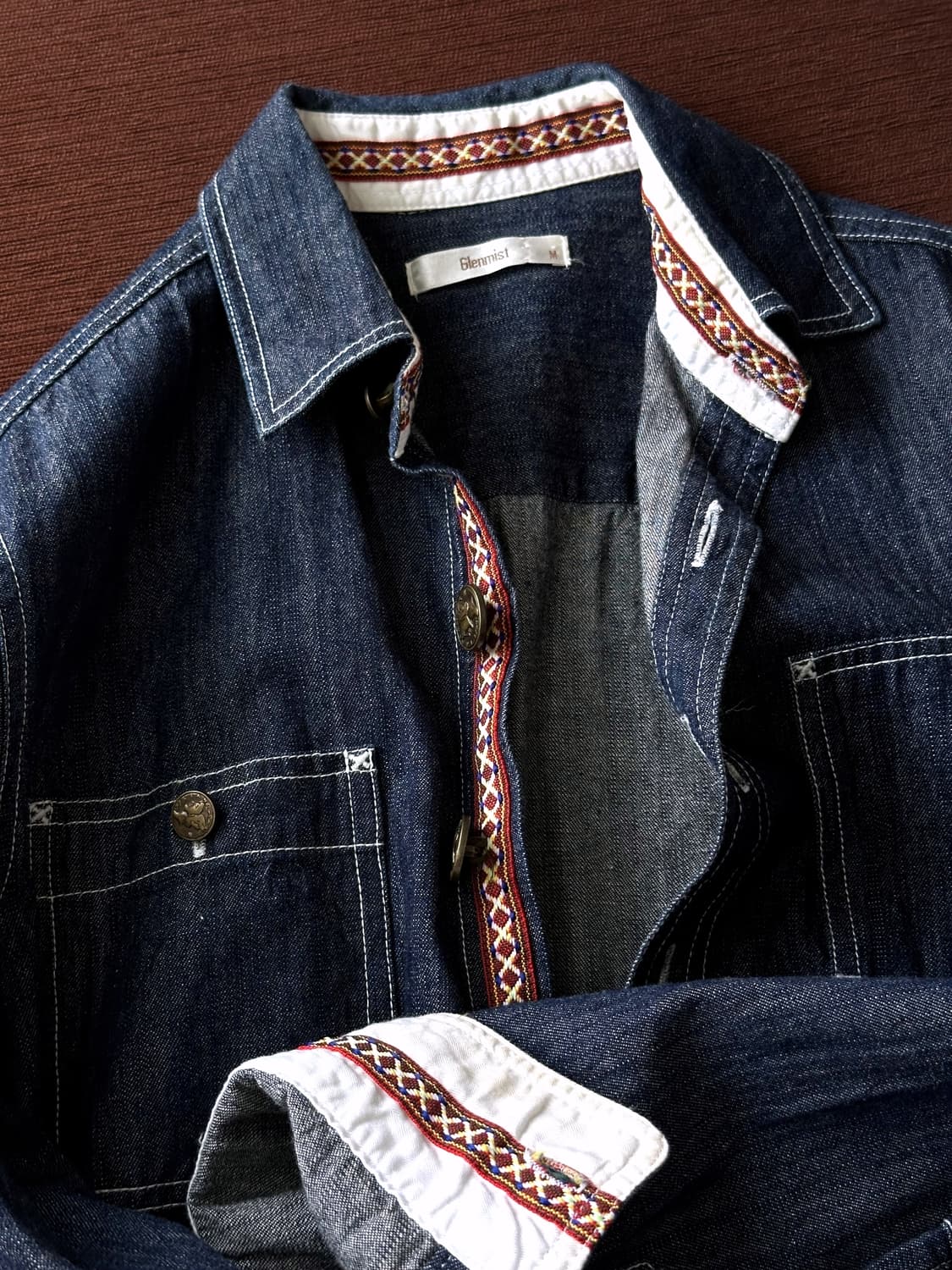 Cotton denim work design shirt 상품이미지5