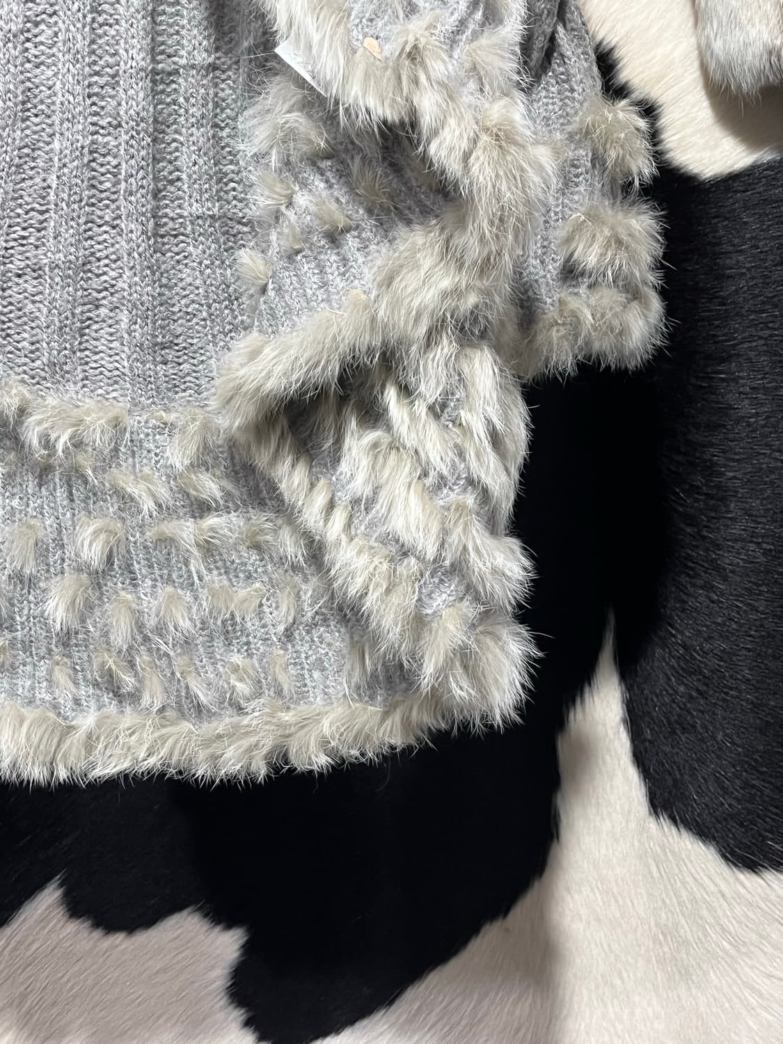 그레이 프릴 퍼 가디건 상품이미지3