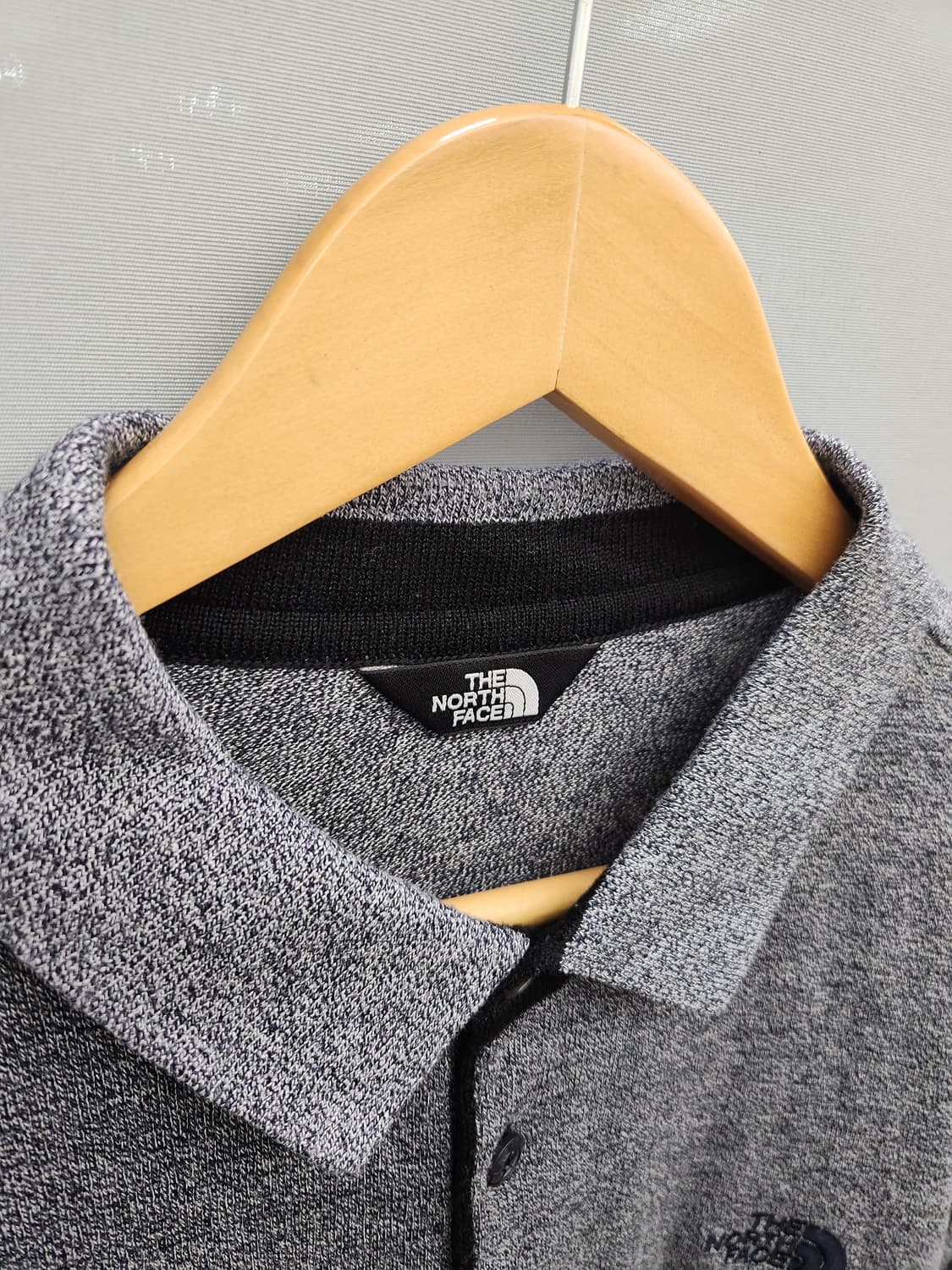 노스페이스 긴팔 카라티 그레이 상품이미지4