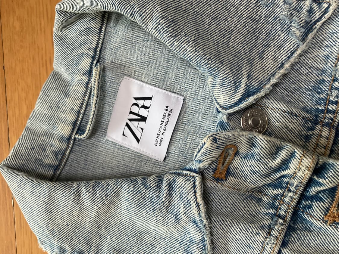 자라 데미지 청자켓 상품이미지3