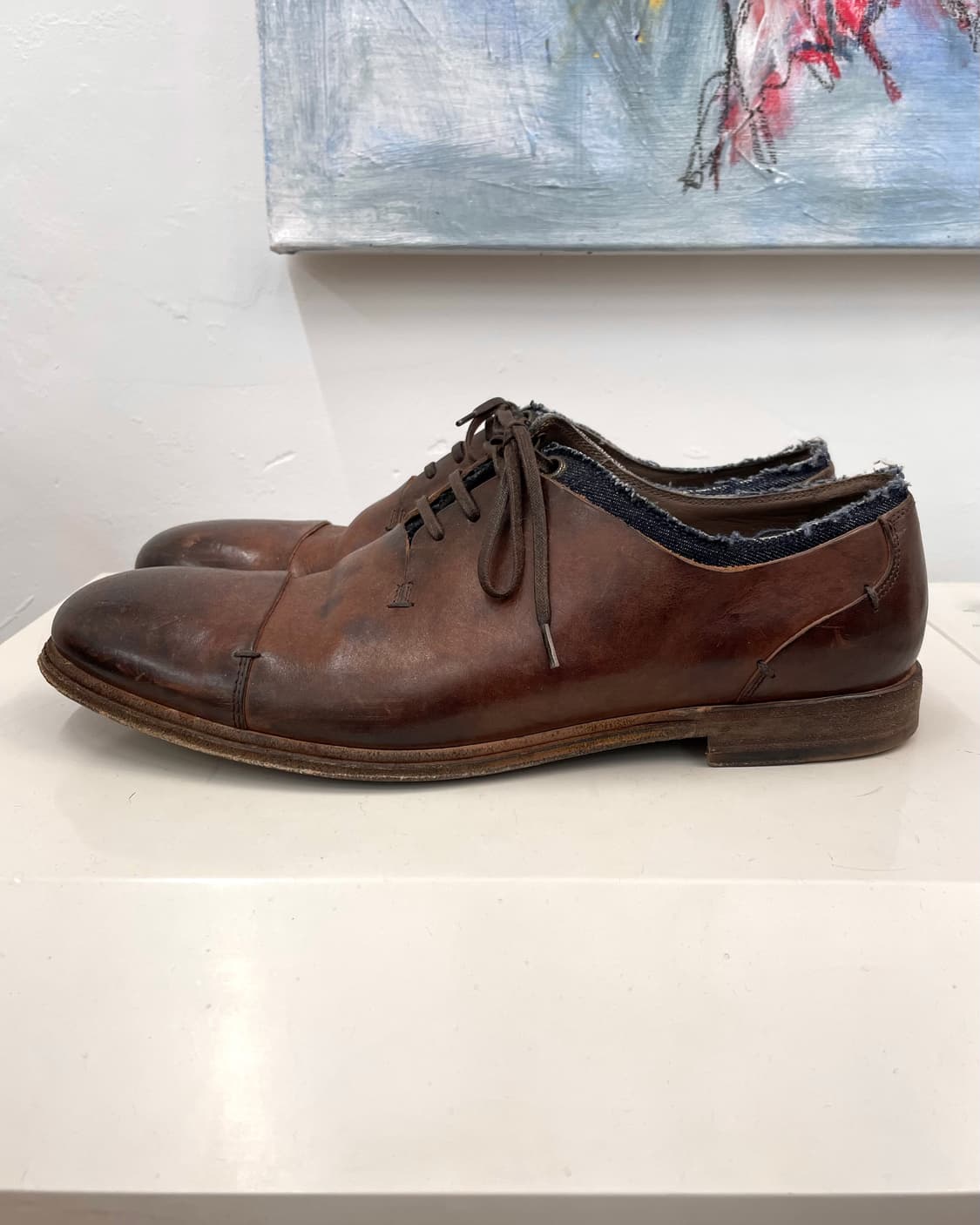 [275] 돌체앤가바나 레더 데님 믹스 슈즈 상품이미지3