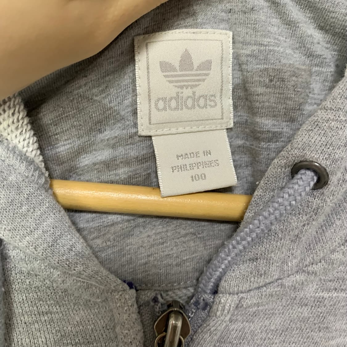 아디다스 회색 후드집업 그레이 로고 남녀공용 빈티지 후드티 상품이미지3