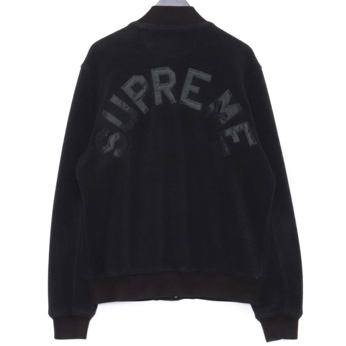 [정품] 슈프림 아치 로고  레더 바시티 자켓 블랙 M 상품이미지1