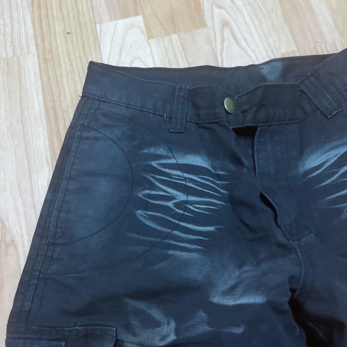 (32) 빈티지 주름 페인팅 오버사이즈 카고팬츠 상품이미지4