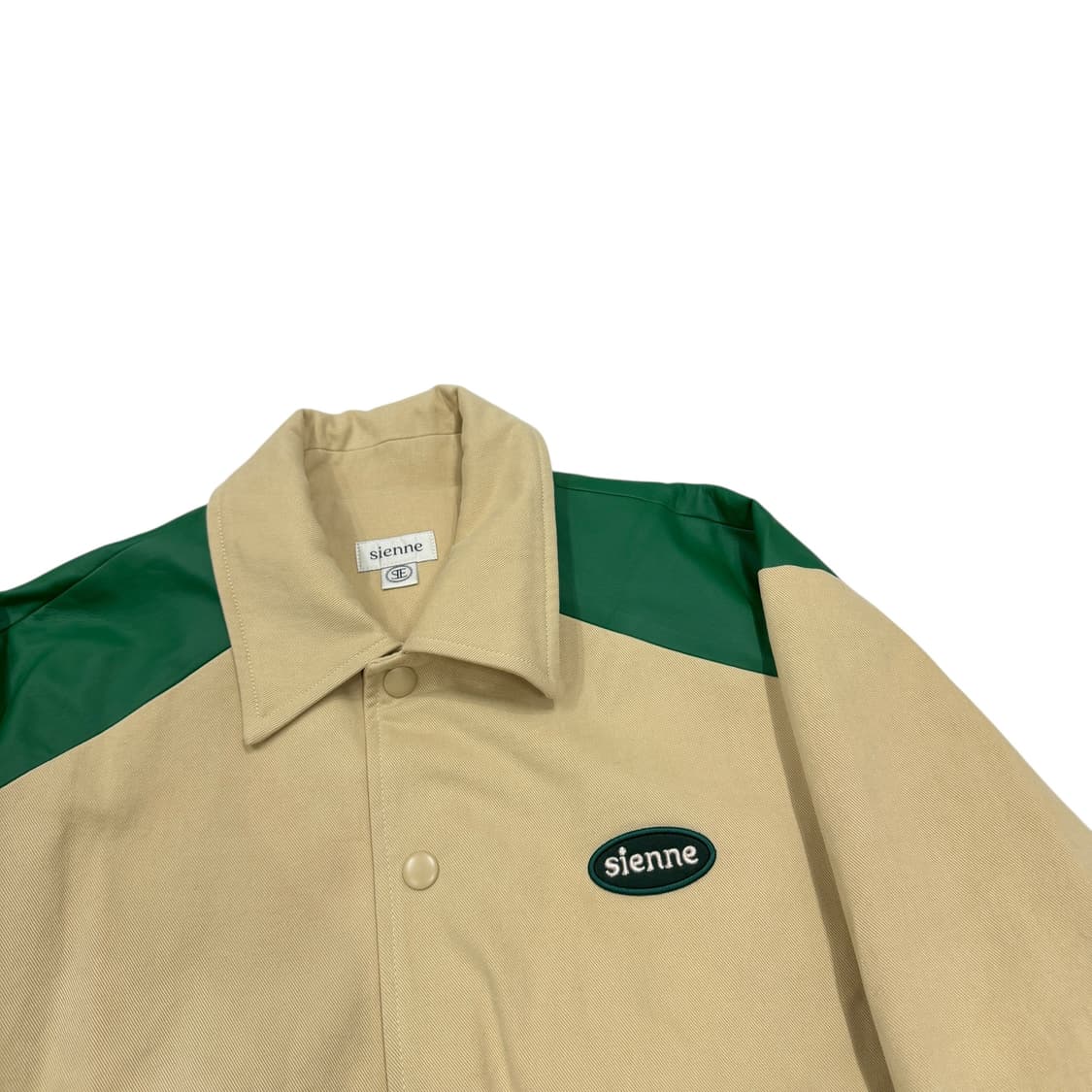 시엔느 패치 바시티 자켓 점퍼 베이지 L 상품이미지2