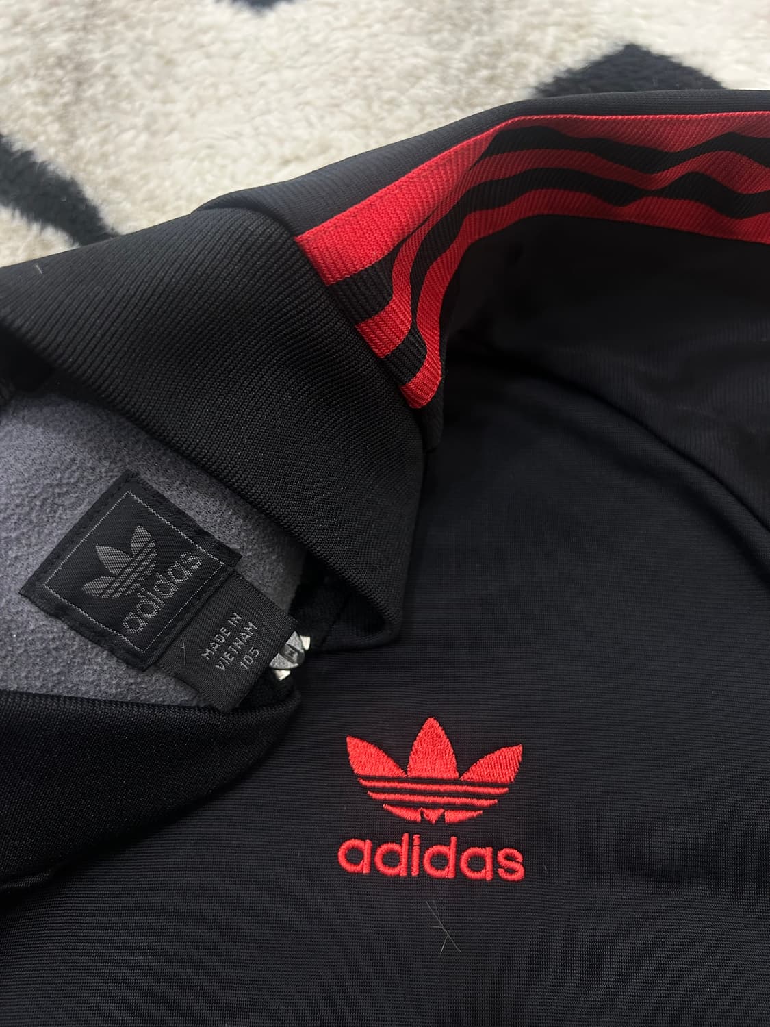 [XL]아디다스 슈퍼스타 트랙탑/블랙레드 상품이미지5