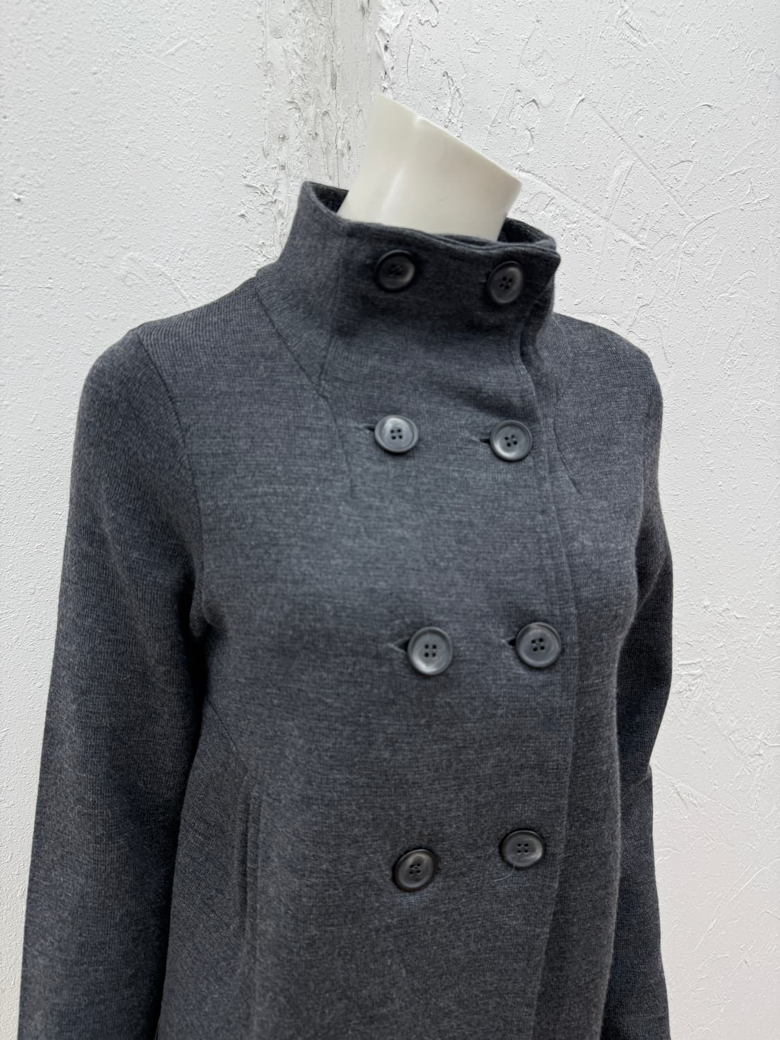 빈티지 ANNA BASSANI 그레이 더블 니트 코트 상품이미지3