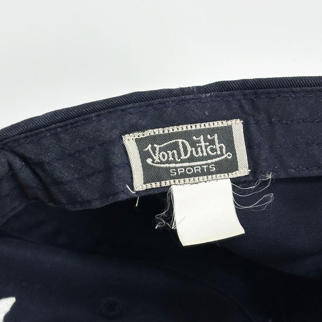 본더치 og y2k 빈티지 데미지 볼캡 네이비 상품이미지5