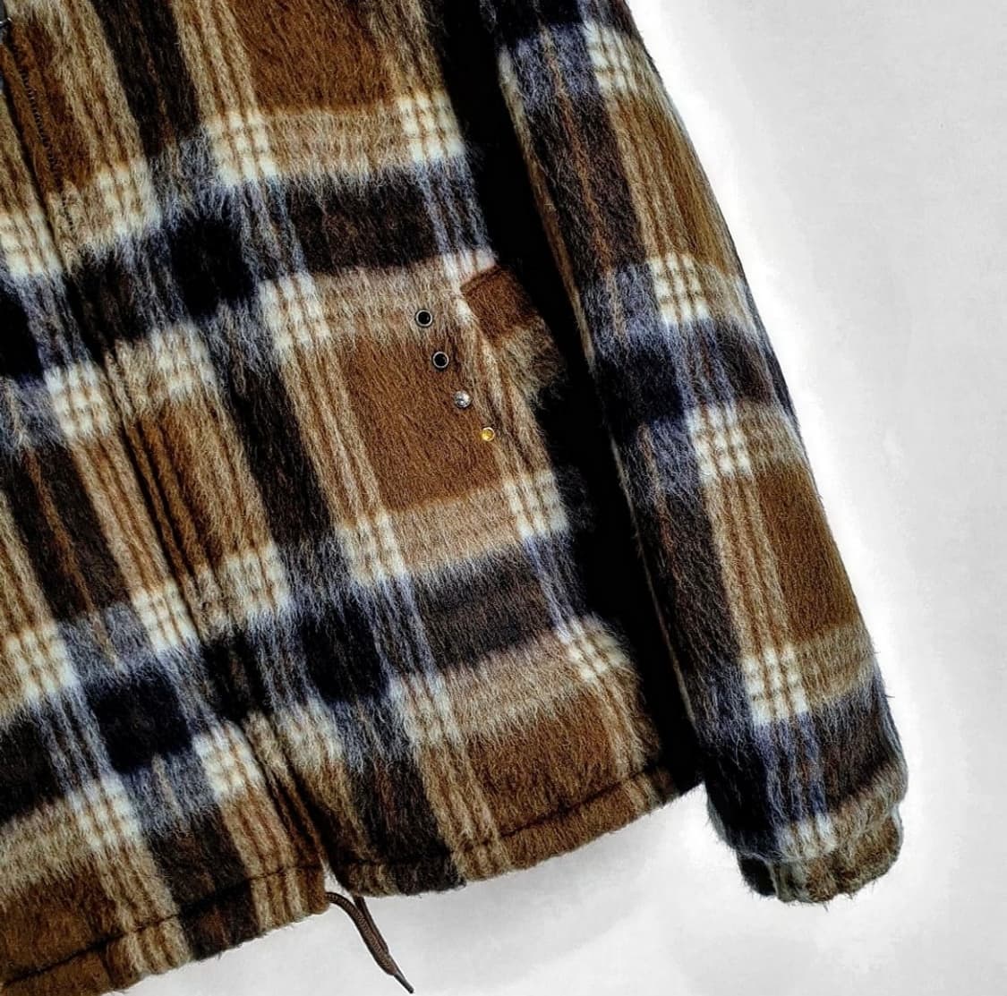 gakihara 체크 패딩 블루종 상품이미지4