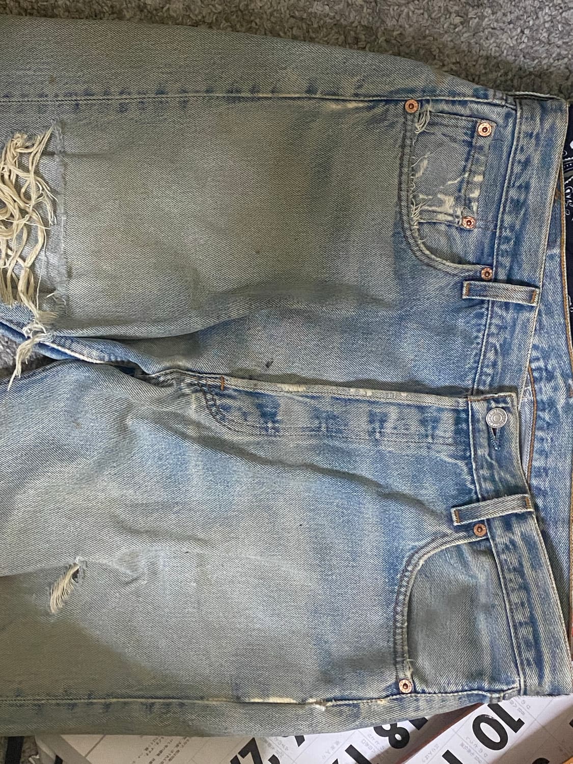 [36] 90s 리바이스 501 디스트로이드 진 made in USA 상품이미지3